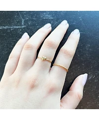 The Lovery Gold Puffy Heart Ring 14K Gold