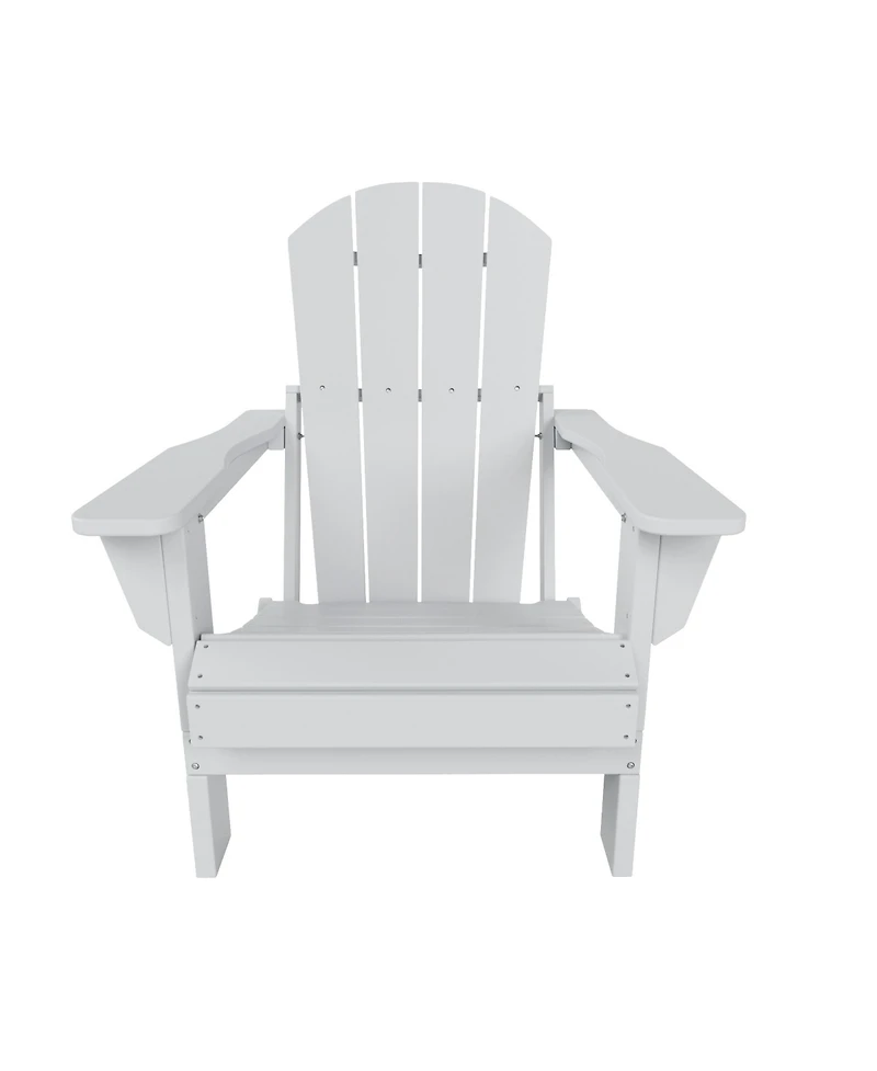 WestinTrends -Piece Set Outdoor Folding Adirondack Chairs with Side Table