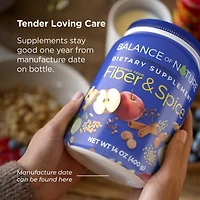 Balance of Nature Fiber & Spice - Psyllium Husk, Flax Seed, Turmeric & Apple