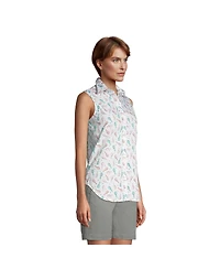 Lands' End Women's No Iron Supima Cotton Sleeveless Shirt