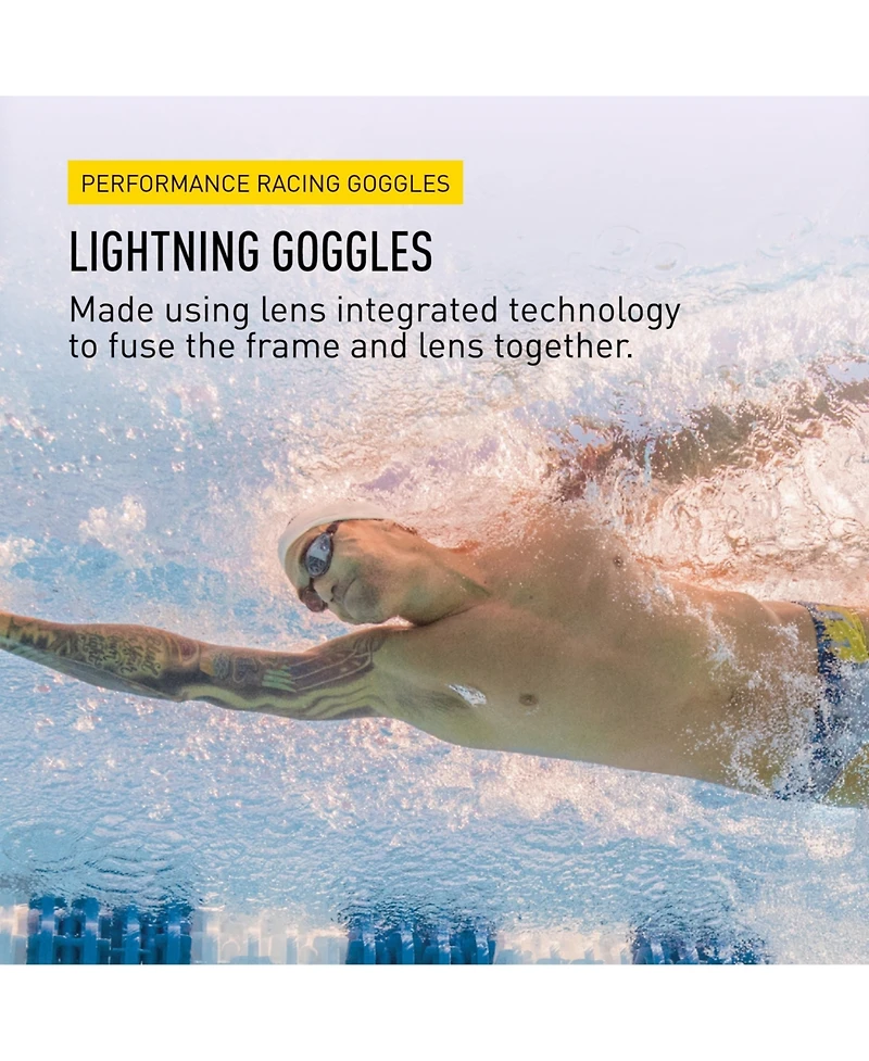 Finis Mens Silver/Mirror Adjustable Swim Goggles, Unisex