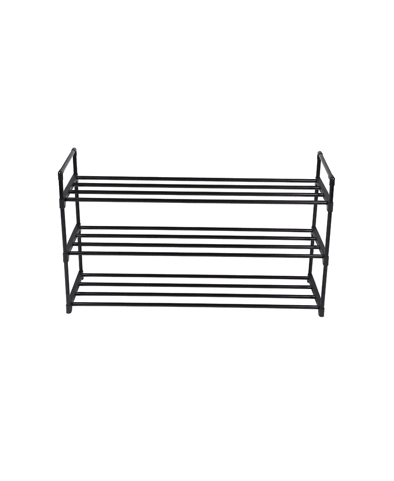Slickblue 3-Tier Shoe Rack Metal Shoe Tower Shelf Storage Organizer Cabinet Hold up to 15 Pairs Shoes