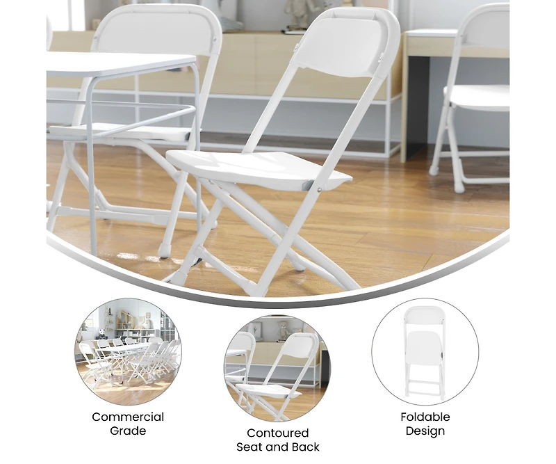 10 Pack Kids Plastic Folding Chair Daycare Home School Furniture