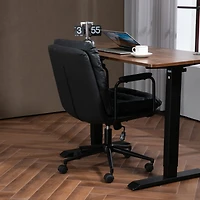 Simplie Fun Ergonomic Swivel Office Chair with Recline (Black)
