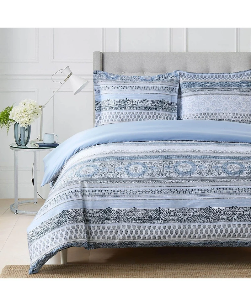 Medallion 100% Cotton Duvet Cover Set, Full/Queen