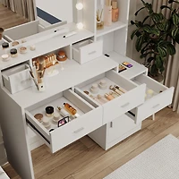 Streamdale Smart mirror dressing table with storage and drawers