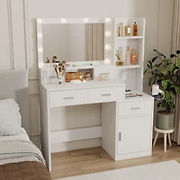 Streamdale Smart mirror dressing table with storage and drawers
