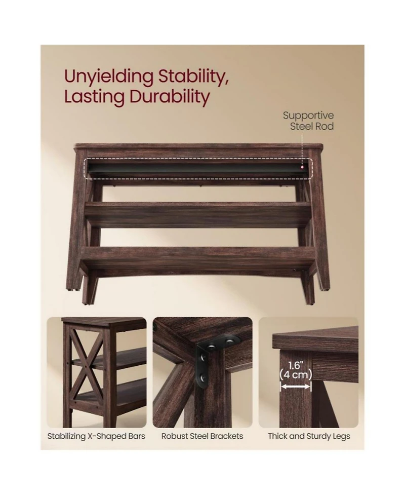 Entryway Storage Bench with Shelves for Shoes and Accessories Living Room