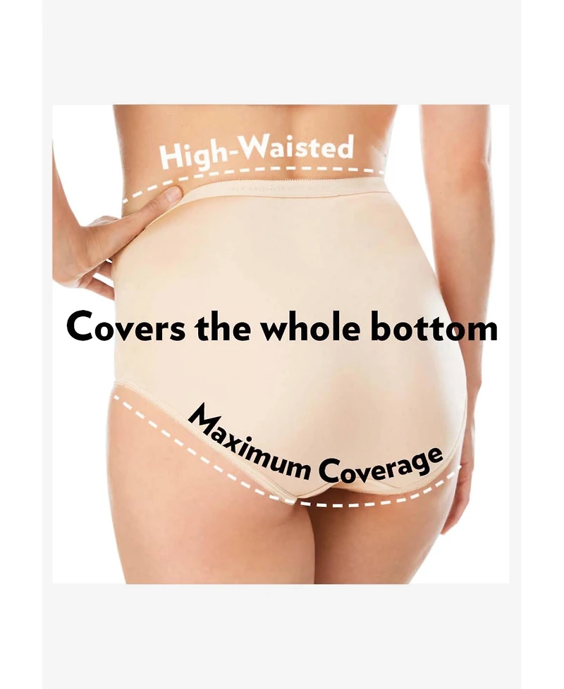 Comfort Choice Women's Full Coverage Cotton Brief 10-Pack