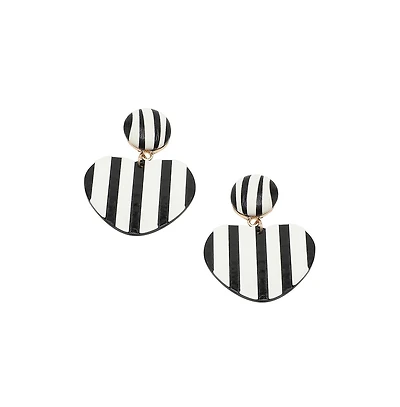 Sohi Women's Heart Drop Earrings