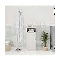 Merrick Lane Vigo Bathroom Storage Cabinet With Adjustable Cabinet Shelf, Upper Open Shelf