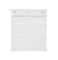 Merrick Lane Vigo Wall Mounted Bathroom Medicine Cabinet With Adjustable Cabinet Shelf, Lower Open Shelf, And Magnetic Closure Doors
