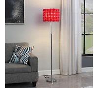 Streamdale 63"In Red Roses In Bloom Acrylic/Metal Floor Lamp