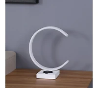 Streamdale 13.5" C-Shape Led with Usb Wireless Charger Port Table Lamp