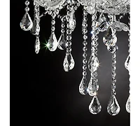 Streamdale 37" In Eilish Silver Crystal 8-led Light Chandelier