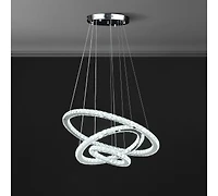 Streamdale Adjustable Height Crystal Chandelier with Led Dimmer