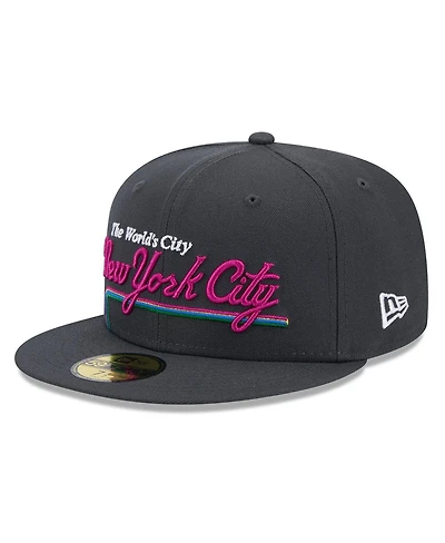 New Era Men's Graphite New York Mets 2024 City Connect Icon 59FIFTY Fitted Hat