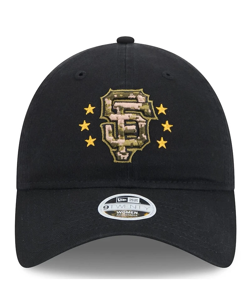 New Era Women's Black San Francisco Giants 2024 Armed Forces Day 9TWENTY Adjustable Hat