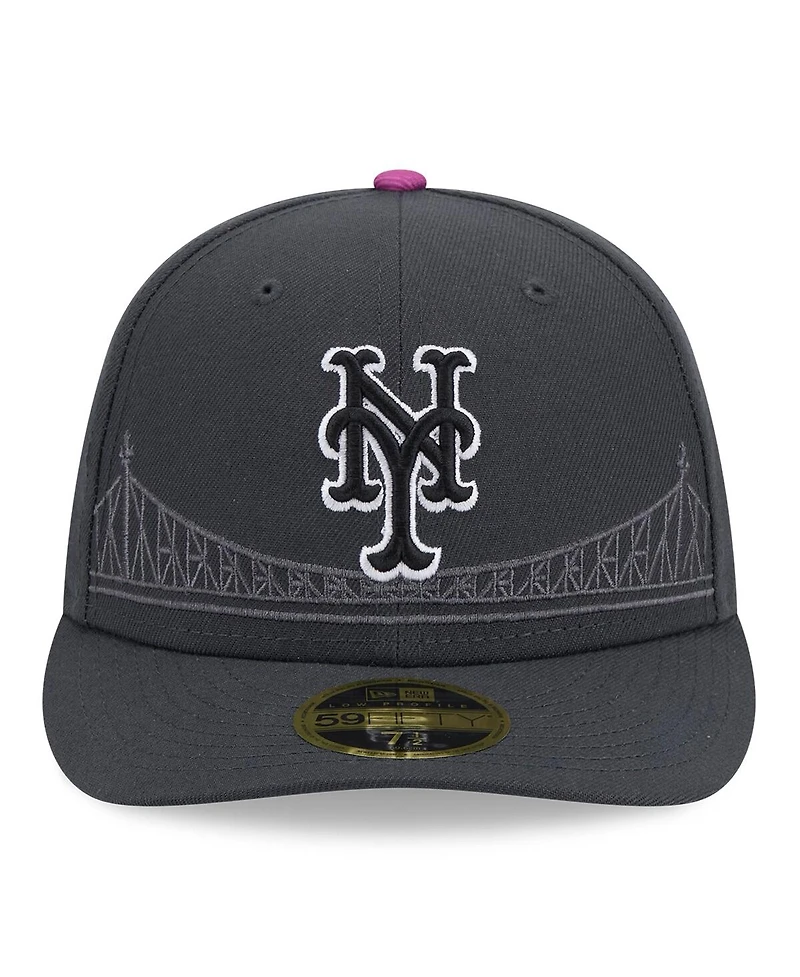 New Era Men's Graphite New York Mets 2024 City Connect Low Profile 59FIFTY Fitted Hat