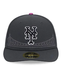 New Era Men's Graphite New York Mets 2024 City Connect Low Profile 59FIFTY Fitted Hat