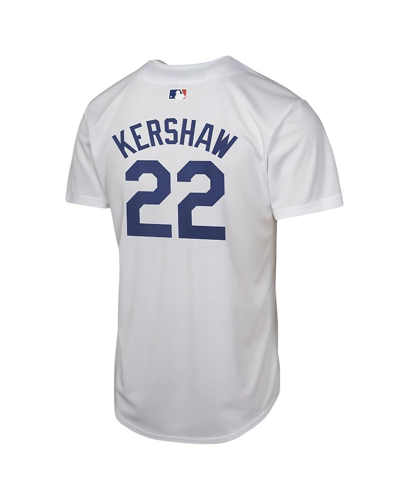 Nike Big Boys and Girls Clayton Kershaw White Los Angeles Dodgers Home Player Game Jersey