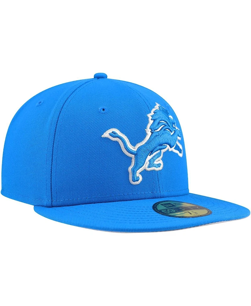 New Era Men's Blue Detroit Lions Team Basic 59FIFTY Fitted Hat