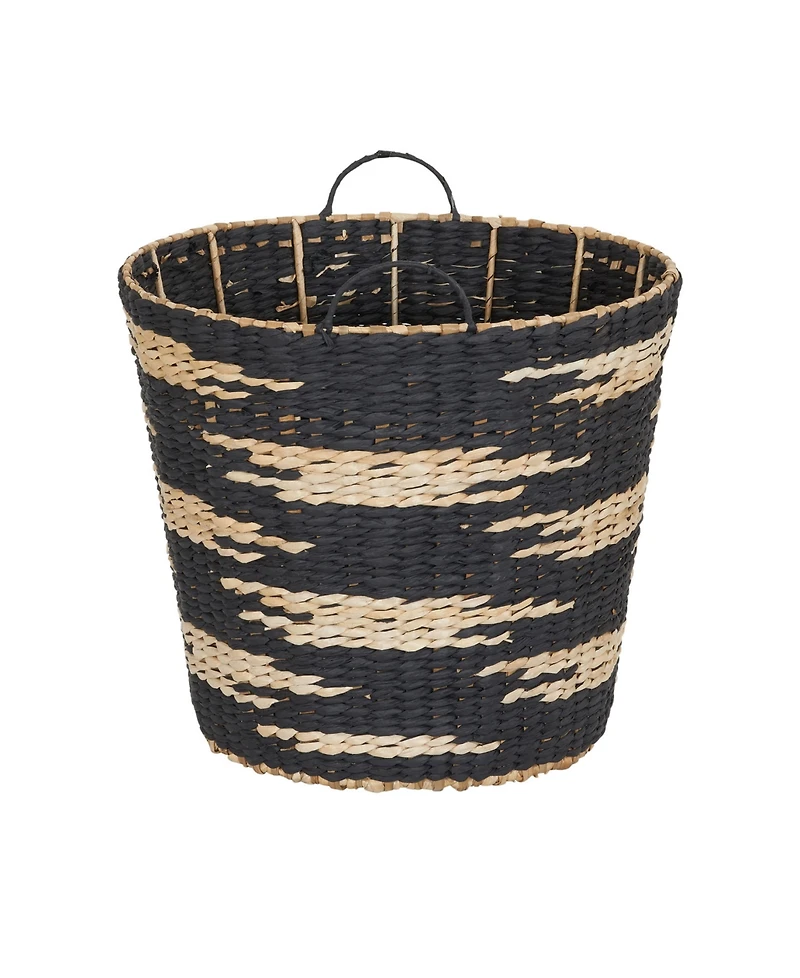 Household Essentials Tapered Woven Basket, Large Decorative Basket with Handles
