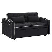 Streamdale Furniture 55.51 Inch Versatile Foldable Sofa Bed In 3 Lengths, Modern Sofa Sofa Sofa