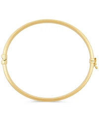 High Polished Tube Hinge Bangle Bracelet (8.5mm) in 18k Gold-Plated Sterling Silver