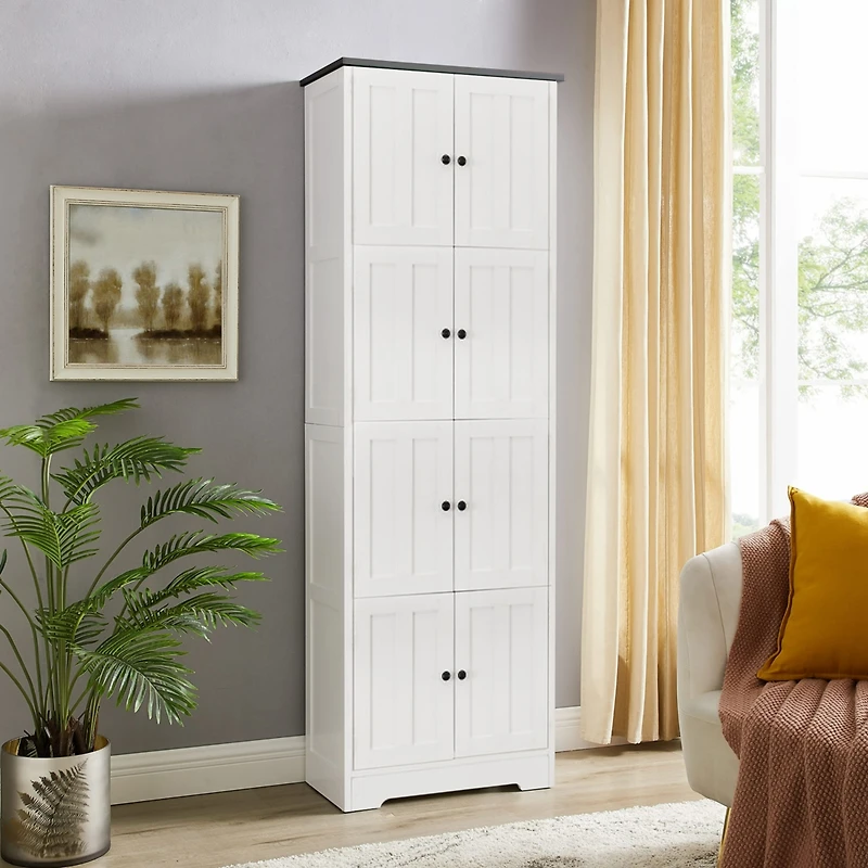 Streamdale Furniture 4-Door Tall Storage Cabinet for Various Rooms