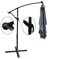 Streamdale Solar Powered Led Patio Umbrella, 8 Ribs