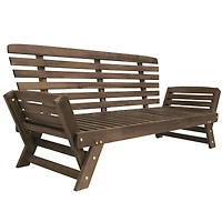 Streamdale Adjustable Patio Daybed Sofa with Gray Cushions