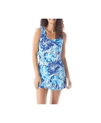 Beach House Style Floral Print Madison Sleeveless Skort Romper