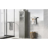 Streamdale Grey Tall Bathroom Storage Cabinet