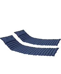 Streamdale Navy Blue Outdoor Lounge Chair Cushion Set