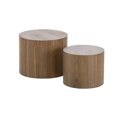 Streamdale Furniture Mdf With Ash/Oak/Walnut Veneer Side Table/Coffee Table/End Table/Ottoman(Walnut)