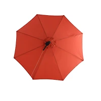 Simplie Fun 10FT Solar Led Offset Hanging Market Patio Umbrella (Orange)