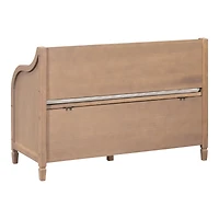 Streamdale Furniture Rustic Style Solid Wood Entryway Multifunctional Storage Bench With Safety Hinge (Gray Wash+ Beige)