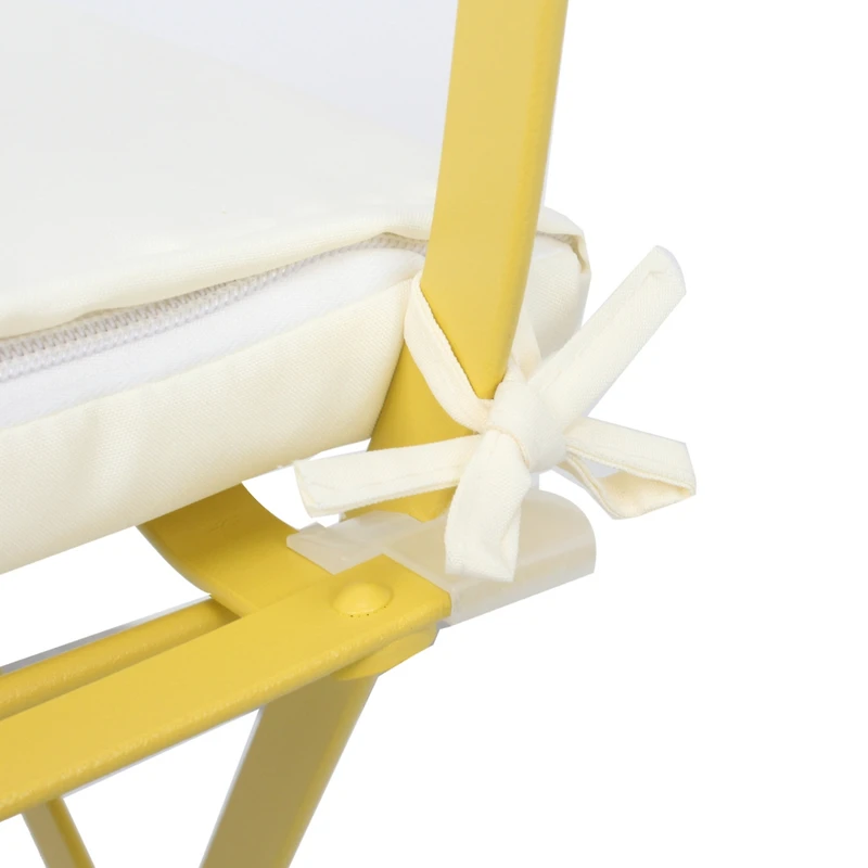 Streamdale 3 Pieces Patio Bistro Balcony Metail Chair Table Set-Yellow