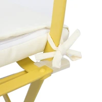 Streamdale 3 Pieces Patio Bistro Balcony Metail Chair Table Set-Yellow
