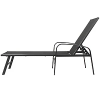 Streamdale Outdoor Patio Swimming Pool Lounge Gray Color With Pillow