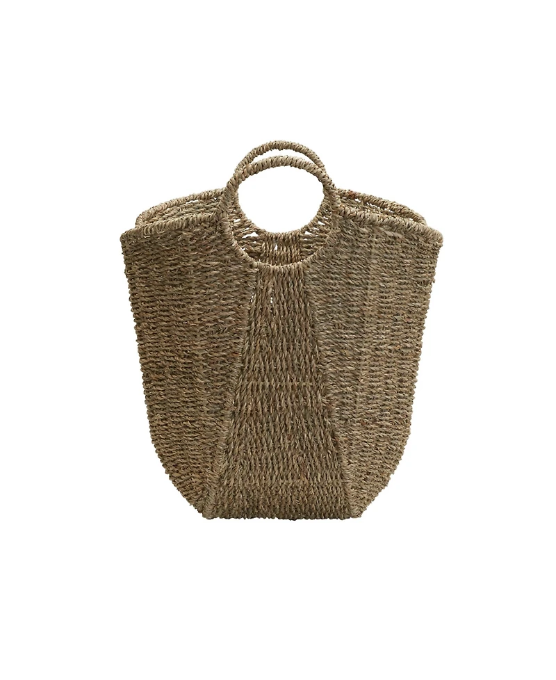 Household Essentials Natural Seagrass Basket with Handles