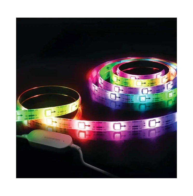 Monster Cable Monster 13.1ft Sound Reactive Smart Multi-Color Color Flow Led Light Strip
