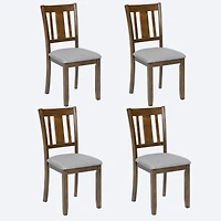 Streamdale Furniture Dining Chairs Set For 4, Kitchen Chair With Padded Seat, Side Chair For Dining Room, Walnut