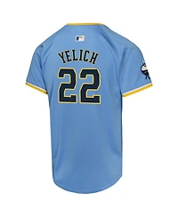Nike Big Boys and Girls Christian Yelich Powder Blue Milwaukee Brewers City Connect Limited Player Jersey