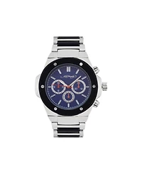 Ed Hardy Men's Brushed Silver-Tone Metal Bracelet Watch 52mm