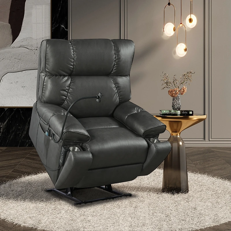 Simplie Fun Electric Power Lift Recliner Chair with Massage, Heat & Phone Holder