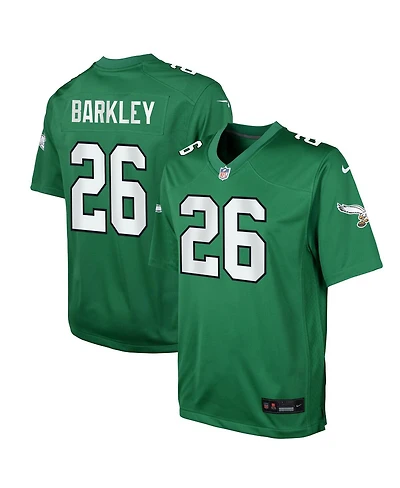 Nike Big Boys and Girls Saquon Barkley Kelly Green Philadelphia Eagles Alternate Game Player Jersey
