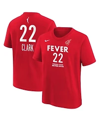 Nike Big Boys and Girls Caitlin Clark Red Indiana Fever 2024 Wnba Draft Rebel Edition Player Name Number T-Shirt