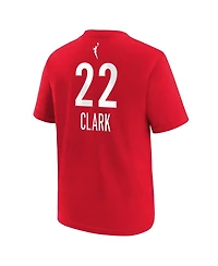 Nike Big Boys and Girls Caitlin Clark Red Indiana Fever 2024 Wnba Draft Rebel Edition Player Name Number T-Shirt